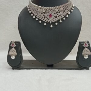 IMITATION JEWELLERY (WHITE STONE/CHOKER TYPE)