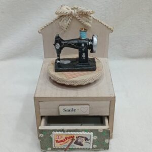 CUTE MINIATURE (TAILORING MACHINE WITH MUSIC AND SMALL STORAGE BOX)