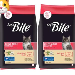CAT FOOD ACTIVE ADULT OCEAN FISH FLAVOUR ( 1 + 1 OFFER ) 400GM