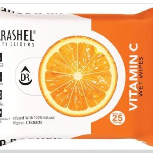 DR.RASHEL  VITAMIN -C WET FACIAL WIPES ( PACK OF 25 SHEETS )