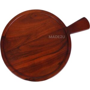 MADE2U PREMIUM 8- INCH WOODEN PIZZA PLATTER