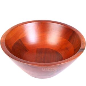 MADE2U ELEGANT WOODEN SALAD BOWL BIG SIZE