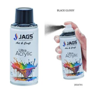 ACRYLIC COLOURS SPRAY ( BLACK GLOSSY COLOUR )