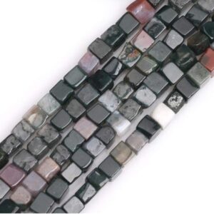 INDIAN AGATE GEMSTONE LOOSE BEADS 4MM SQUARE CUBE STONE POWER BEADS