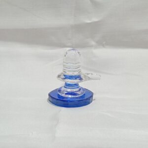 GLASSY SIVALINGA STATUE ( BLUE SHADE )