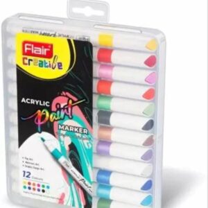 FLAIR 12 SHADES OF ACRYLIC PAINT MARKERS